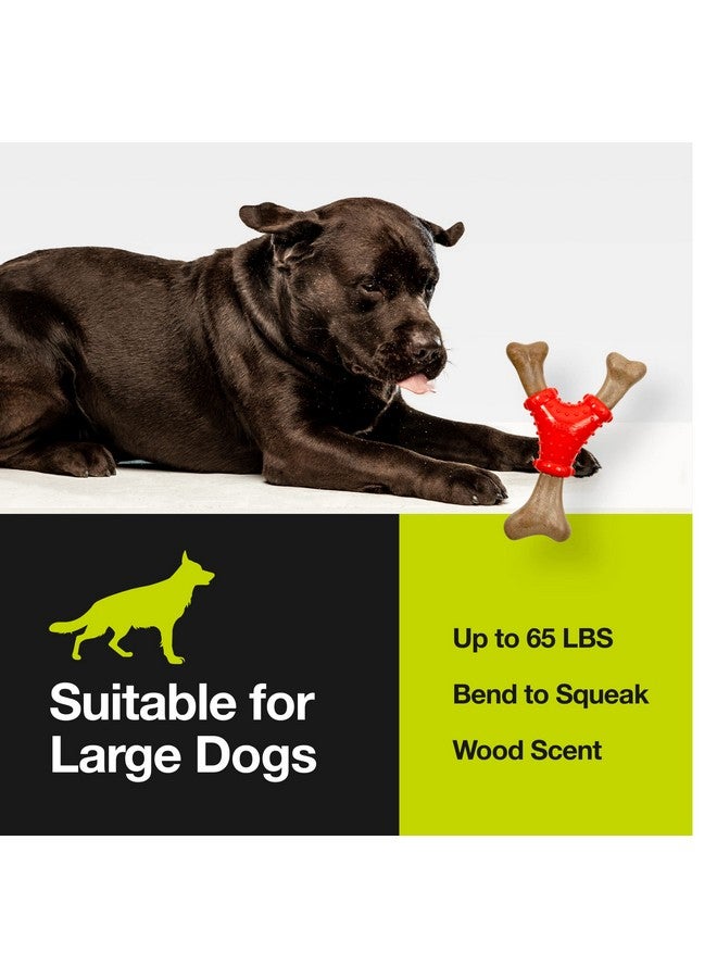 Hero Bonetics Noisy Joint Wishbone - Promotes Healthy Teeth, Gums and Mind - Wood Scented - for Large Dogs - Image 2