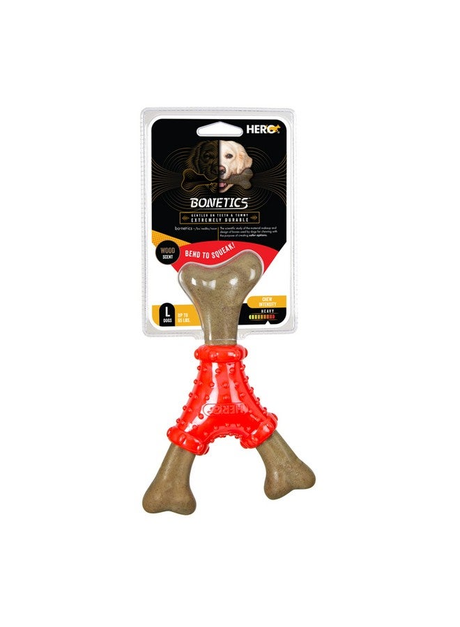 Hero Bonetics Noisy Joint Wishbone - Promotes Healthy Teeth, Gums and Mind - Wood Scented - for Large Dogs - Image 5