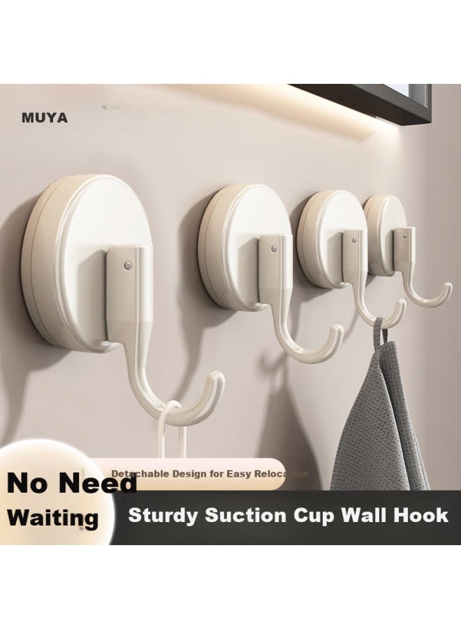 Muya Suction Cup Hooks, Adhesive Hooks, No Drilling Required, Heavy-duty Load-bearing, Kitchen Door Back Hooks, Clothes Hangers - Image 1