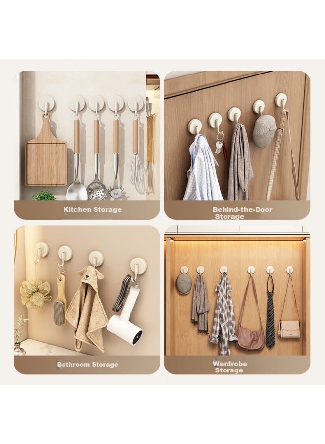 Muya Suction Cup Hooks, Adhesive Hooks, No Drilling Required, Heavy-duty Load-bearing, Kitchen Door Back Hooks, Clothes Hangers - Image 3