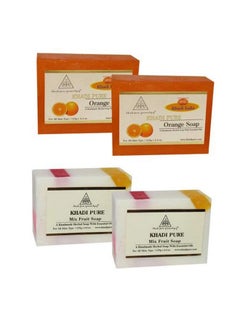 Khadi Pure Mix Fruit & Orange Soap 125 Ml (Pack Of 4)  - Image 1