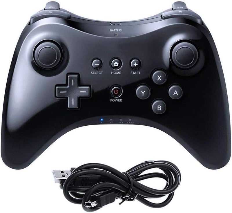 CuleedTec Black Classic Wireless Pro Controller Game Controller Gamepad Joypad Remote for Wii U - Image 1