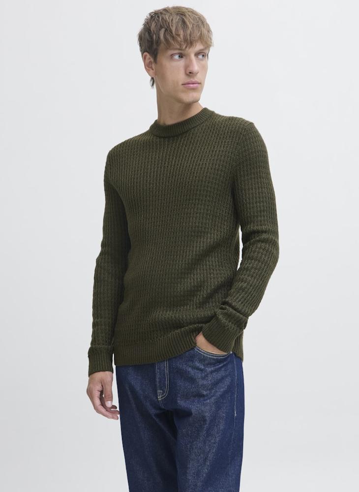 JJ Rebel Knit Neck Long Sleeve Sweater - Image 1