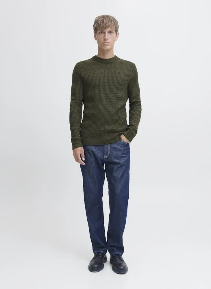 JJ Rebel Knit Neck Long Sleeve Sweater