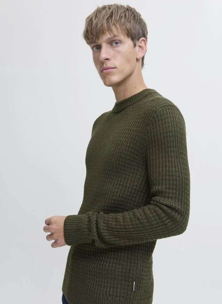 JJ Rebel Knit Neck Long Sleeve Sweater