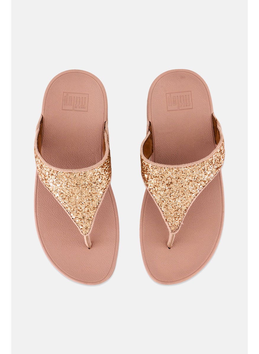 Women Lulu Glitter Slip On Thongs Sandals, Rose Gold - pzsku/ZB68FACFD1A40EE815503Z/45/_/1737642925/cff82fc1-f188-42fe-ba67-97f1d36ee40b