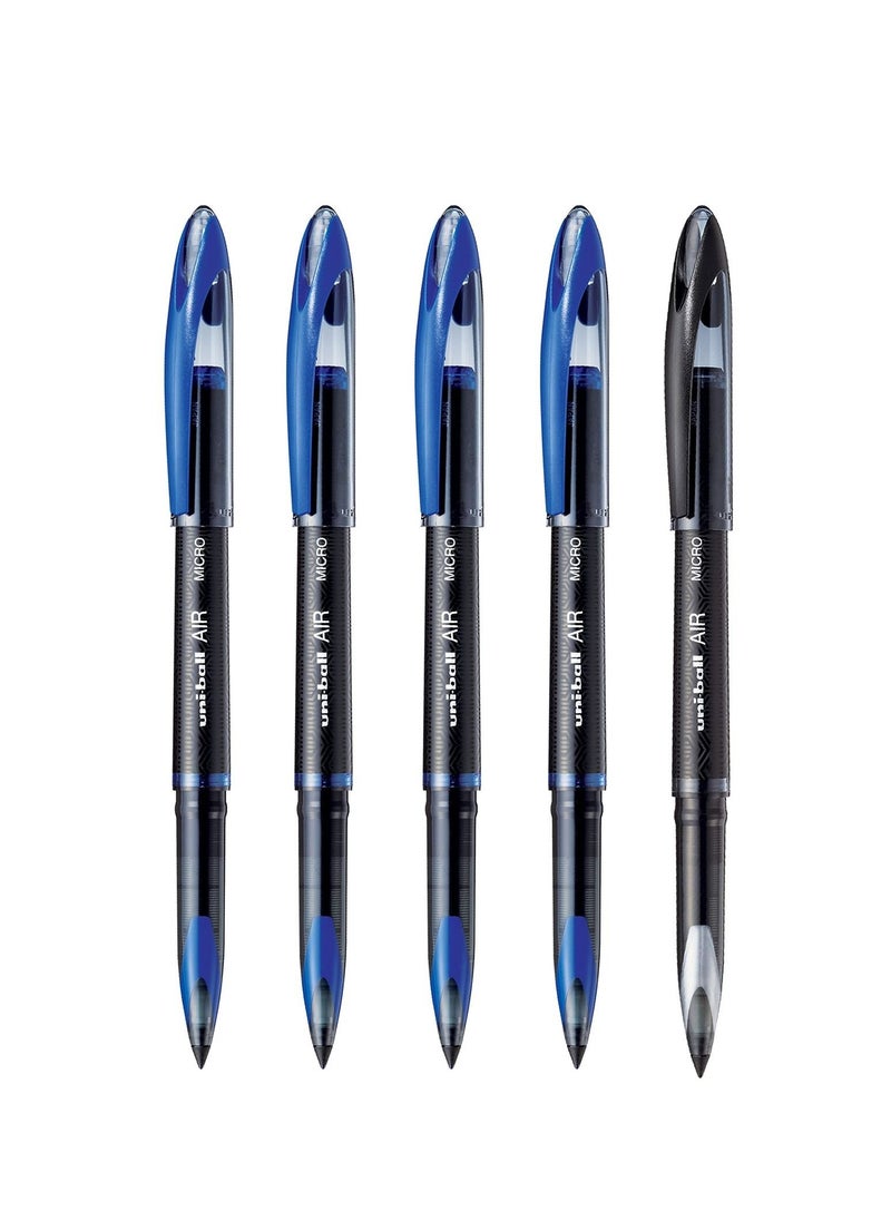 Uniball - 6-Piece Air Micro Roller Pen Blue Ink - Image 1