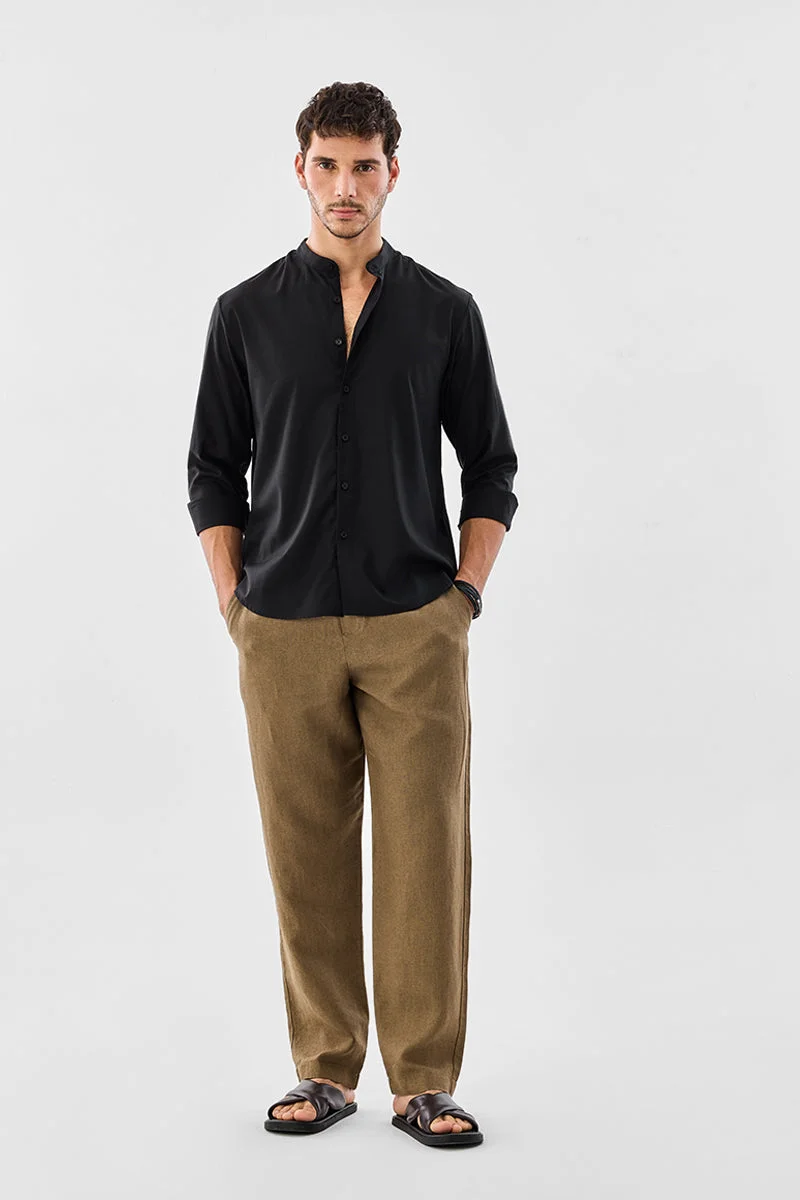 SNITCH Regular Fit Mandarin Shirt