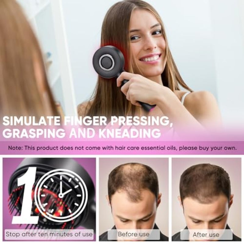 3 in 1 Scalp Massager Hair Growth Hair Oil Applicator, Electric Scalp Brush for Home, IPX7 Waterproof Electric Head Massager - Image 5
