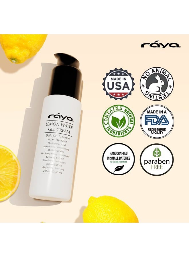 Raya Lemon Water Gel Cream (308) | Moisturizing, Skin-Repairing, and Anti-Aging Facial Day and Night Cream for Non-Problem Skin | Fills in Wrinkles and Improves Complexion - Image 4