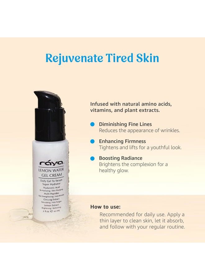 Raya Lemon Water Gel Cream (308) | Moisturizing, Skin-Repairing, and Anti-Aging Facial Day and Night Cream for Non-Problem Skin | Fills in Wrinkles and Improves Complexion - Image 2