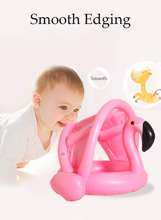 DUNISO Baby Pool Float with Sun Protection Canopy Kids Swimming Float with Safe Bottom Support and Swim Buoy Floats for Age 6-48 Months Family Summer Outdoor Party Favor Safer Swims - Image 2