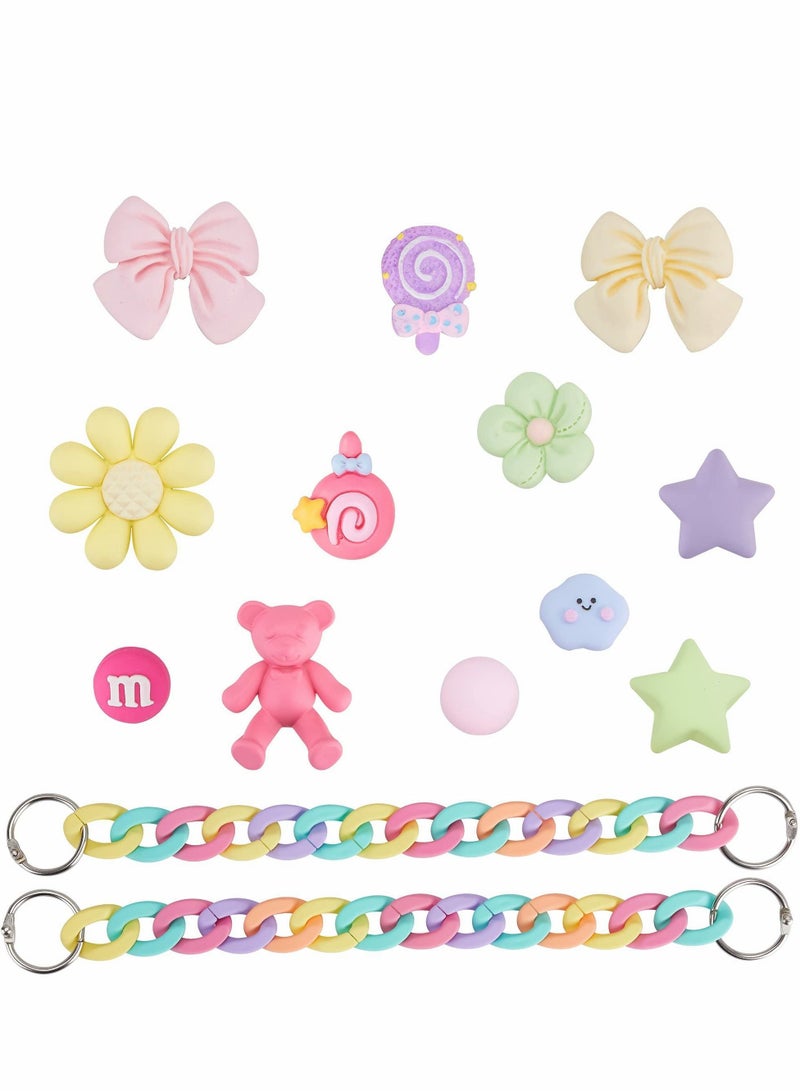 Y&D Shoe Decoration Charms | Girls Women Bling Croc Jewelry with Chains Accessories for Clog Sandals Bracelets Party Favor Gifts 13 Pcs - Image 2