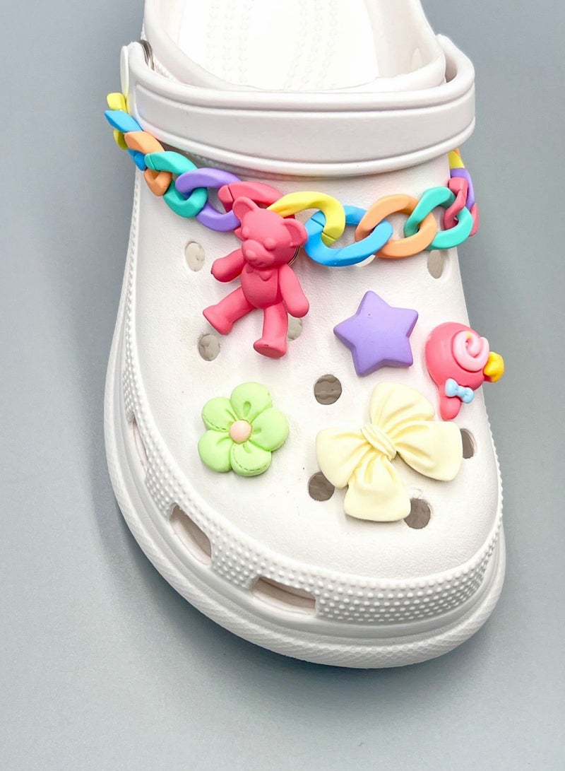 Y&D Shoe Decoration Charms | Girls Women Bling Croc Jewelry with Chains Accessories for Clog Sandals Bracelets Party Favor Gifts 13 Pcs - Image 4