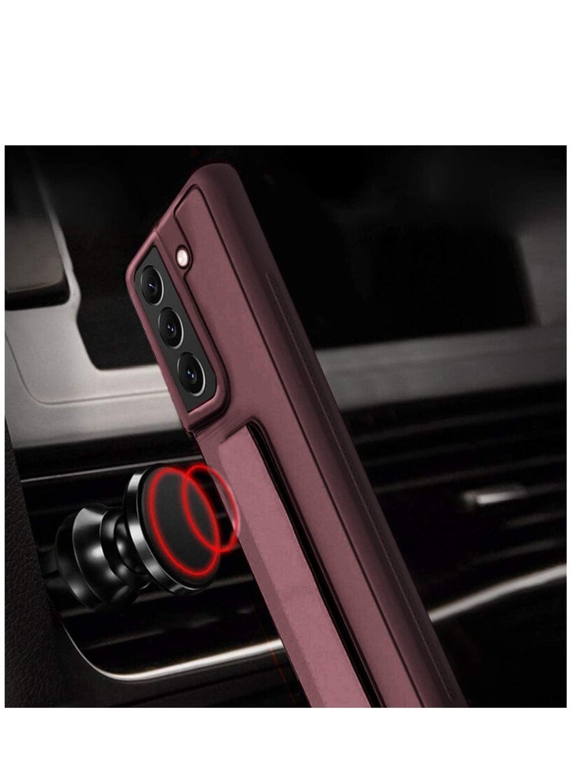 Raxoom Samsung Galaxy S24 PLUS Case Cover Magnetic Car Mount Kickstand & Holder, Premium Silicone Vertical & Horizontal Hand Strap and Grip with Multi Stand for Samsung Galaxy S24 PLUS - Image 2