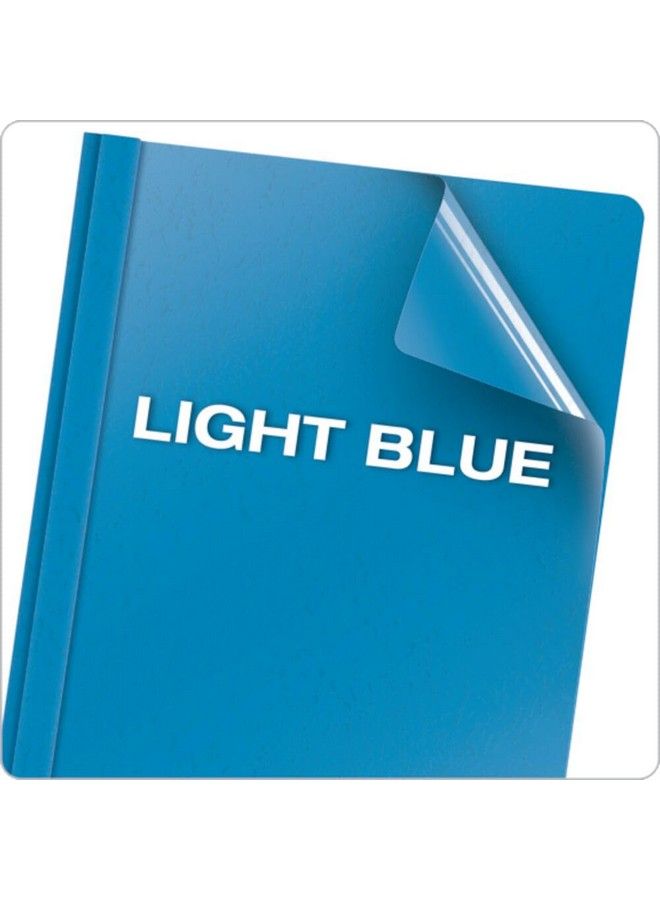 Oxford Clear Front Report Covers Light Blue Letter Size 25 Per Box (55801) - Image 3