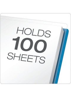 Oxford Clear Front Report Covers Light Blue Letter Size 25 Per Box (55801)  - Image 4