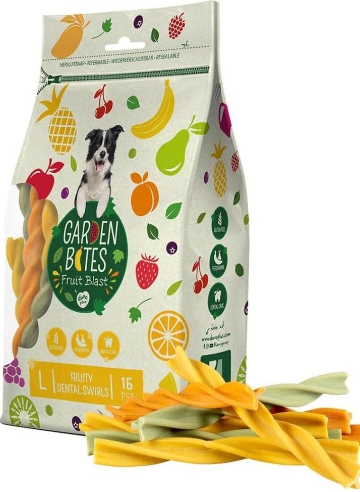 دوفو + جاردن بايتس - فواكه - دوامات أسنان 16 سم - 15 قطعة ألوان مختلطة - Image 2