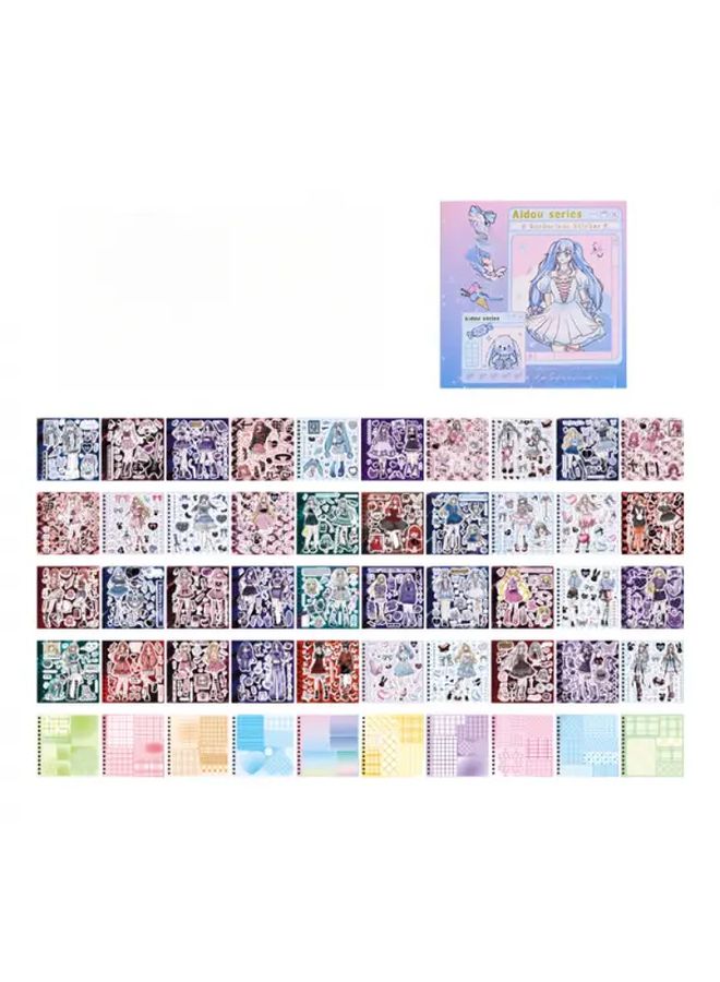 Sing And Dance Idols Anime Stickers 50pcs Glittery Matte Finish For Journal Scrapbooking - Image 1
