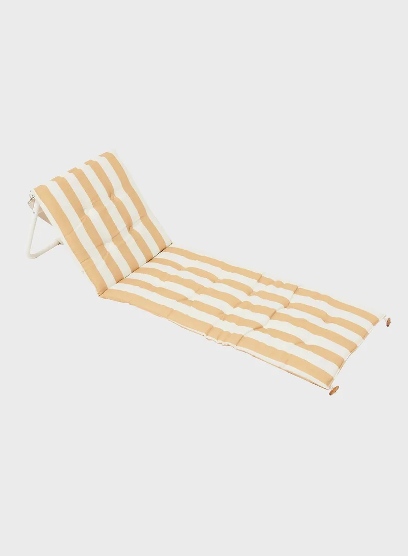 SUNNY LIFE Reclining Beach Chair Mango Bay Golden Mustard Stripe
