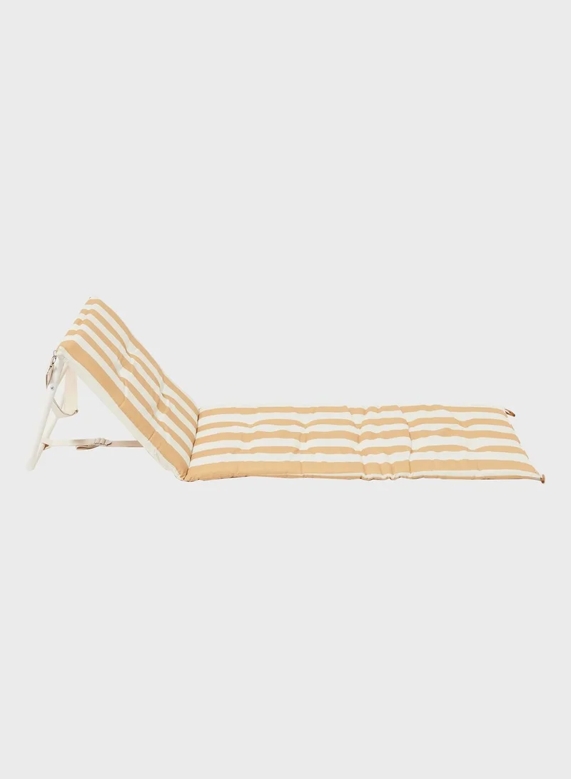 SUNNY LIFE Reclining Beach Chair Mango Bay Golden Mustard Stripe