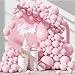 Awenztech 120pcs Light Pink Balloon Arch Kit 18 12 10 5 inch Pastel Pink Latex Balloons Different Sizes Baby Pink Balloon Garland for Bridal Baby Shower Gender Reveal Birthday Party Decorations - Image 3