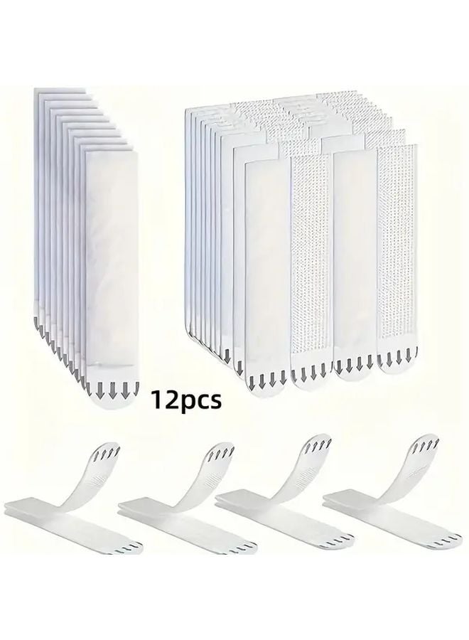 12 Pairs Heavy Duty Nylon Picture Hanging Strips No Nails Damage Free Wall Mount - Image 1