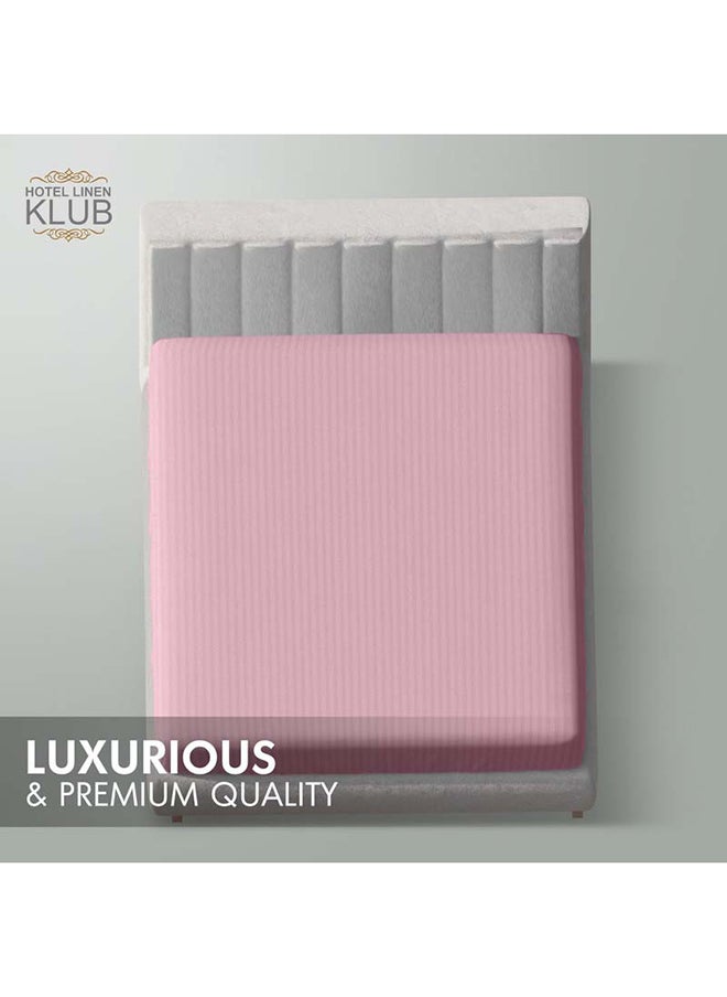 Hotel Linen Klub - شريحة ملاءات بوليستير صغيرة وردية للأطفال سوبر كينغ 200x200 سم - Image 1