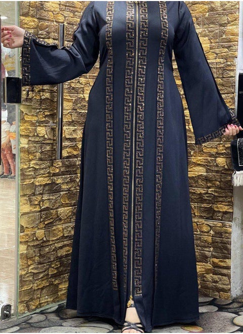 عباية خليجى درجة أولى + طرحة هدية لون أسود