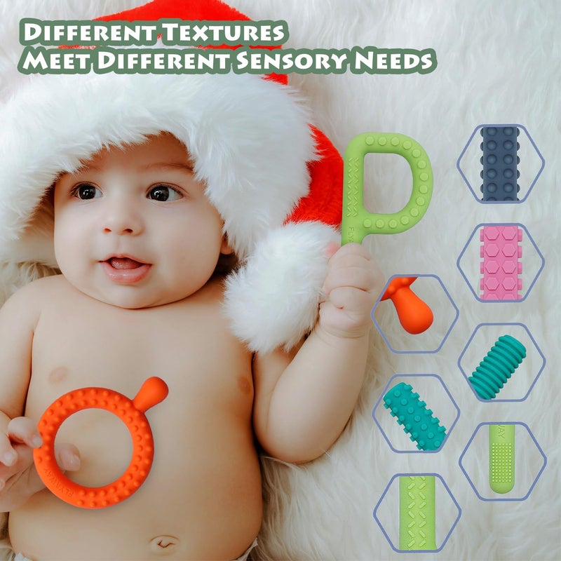 Flyaway Sensory Toys for Kids with Autism Silicone Baby Teething Toys 5 Pack Autism Toys for ADHD Anxiety SPD Chewing Biting Fidgeting Teething Relief Tubes for Babies BPA Free - Image 3