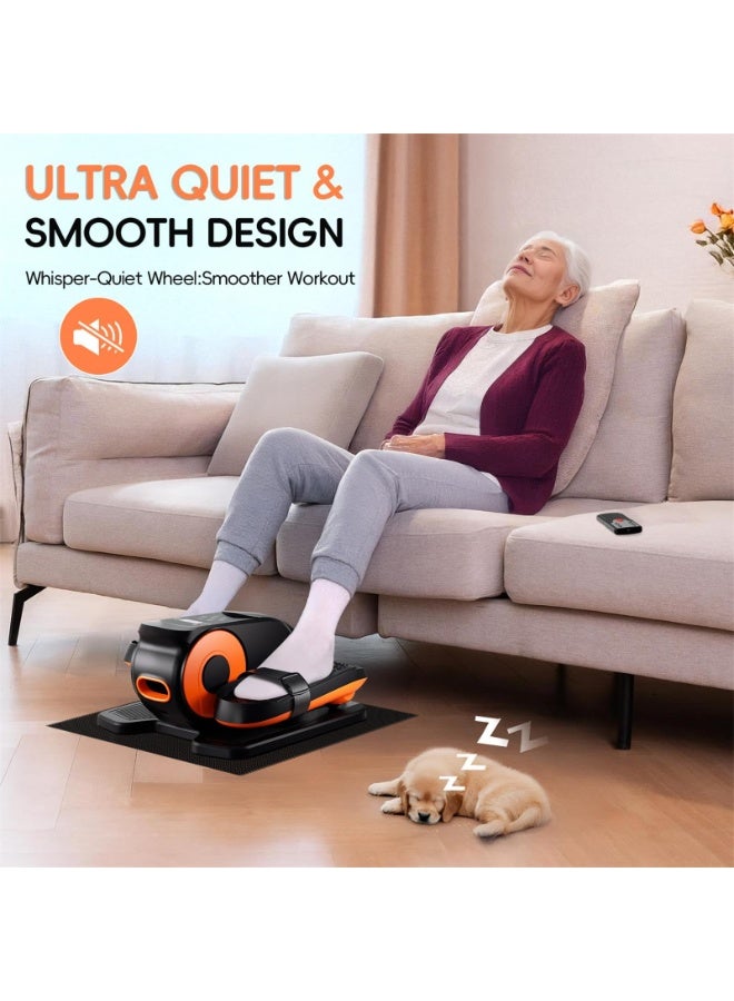 والالا جهاز تمارين بيضاوي الشكل تحت المكتب، جهاز تمارين الساق البيضاوي لكبار السن، جهاز تمارين دواسة كهربائي صغير محمول وهادئ مع 12 سرعة قابلة للتعديل - Image 5