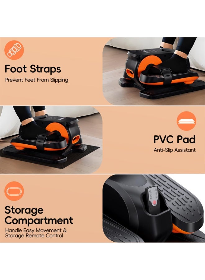 والالا جهاز تمارين بيضاوي الشكل تحت المكتب، جهاز تمارين الساق البيضاوي لكبار السن، جهاز تمارين دواسة كهربائي صغير محمول وهادئ مع 12 سرعة قابلة للتعديل - Image 4