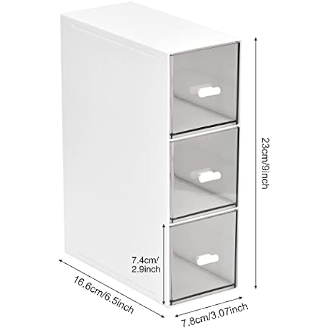 rayihni Tea Storage Boxes  Tea Box With 3 Drawers  Kitchen Organisers For Tea BagsSugar Coffee Pods White - Image 5