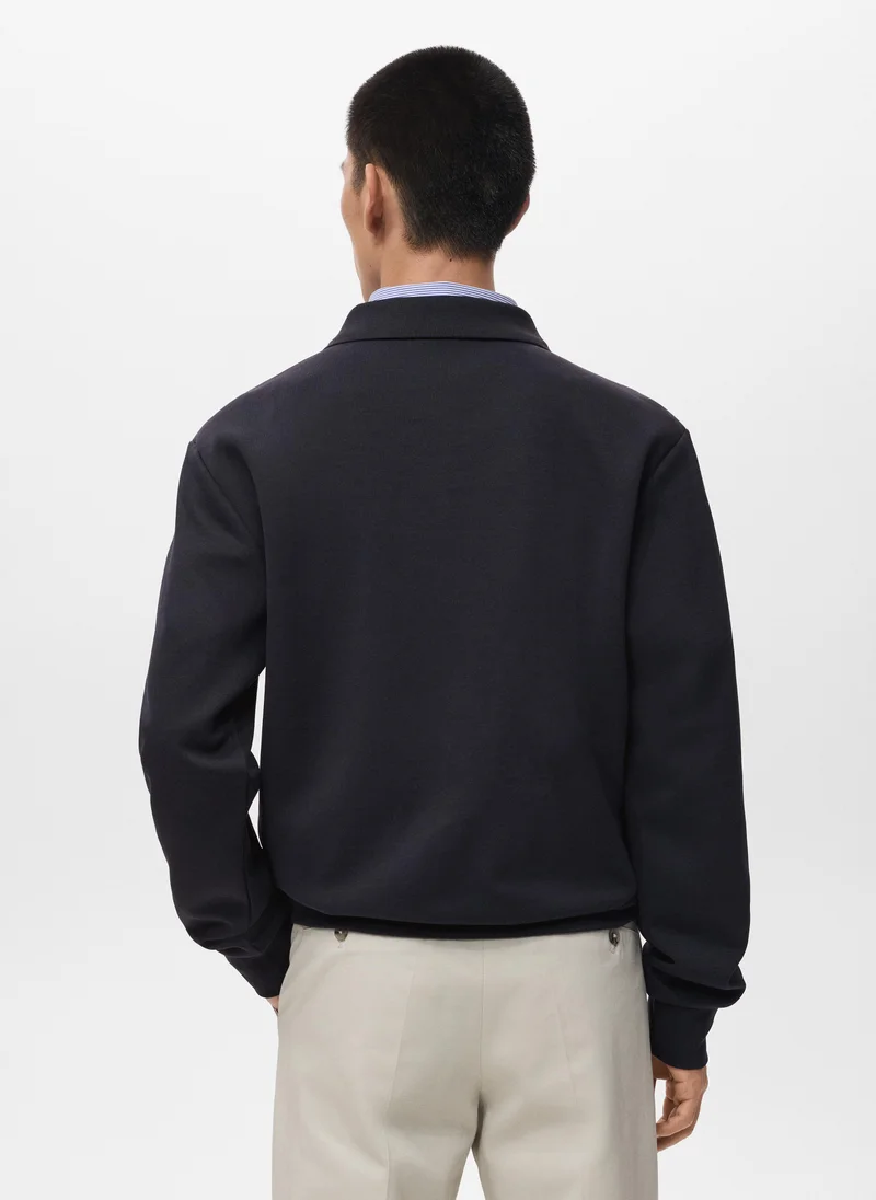 Mango Man Regular-fit polo sweatshirt