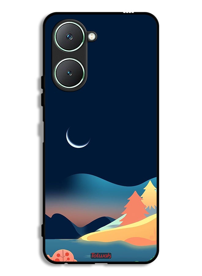 Tolwak Vivo Y18i 4G Protective Case Cover Moon Abstract Drawing Art - Image 1