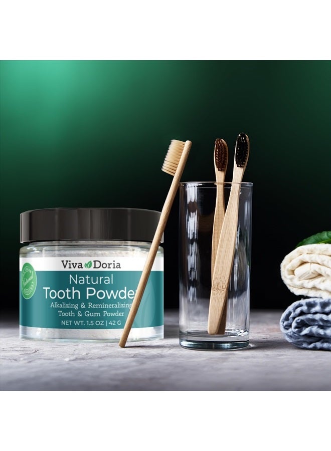 Viva Doria Natural Tooth Powder | Remineralizing Tooth Powder | Natural Teeth Whitening Powder | Toothpaste Power | Breath Freshener | Refreshing Mint Flavor | 1.5 Oz Glass Jar - Image 3