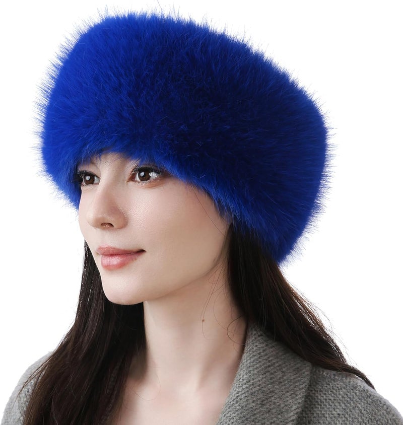 Dikoaina Womens Faux Fur Headband Winter Earwarmer Earmuff Ski - Image 1