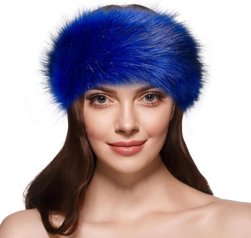 Dikoaina Womens Faux Fur Headband Winter Earwarmer Earmuff Ski - Image 5