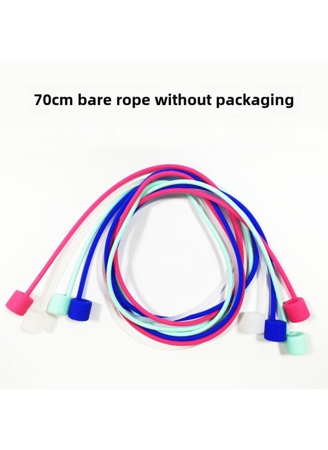Generic - Magnetic Anti-dropping Silicone Lanyard Suitable For Airpodspro Anti-losing Rope Apple Headset Anti-losing Cable Bluetooth Headset-Colors:70cm Bare Rope Without Packaging-Model:Orange - Image 1