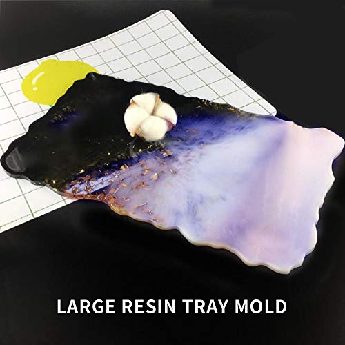 Angel Wings Shiny Glossy Large Silicone Molds Tray Molds Irregular Resin Tray Molds Thick Platter Molds Serving Tray Mold for Epoxy Resin Casting Molds DIY Home Decoration Craft 31x21x3cm - Image 3