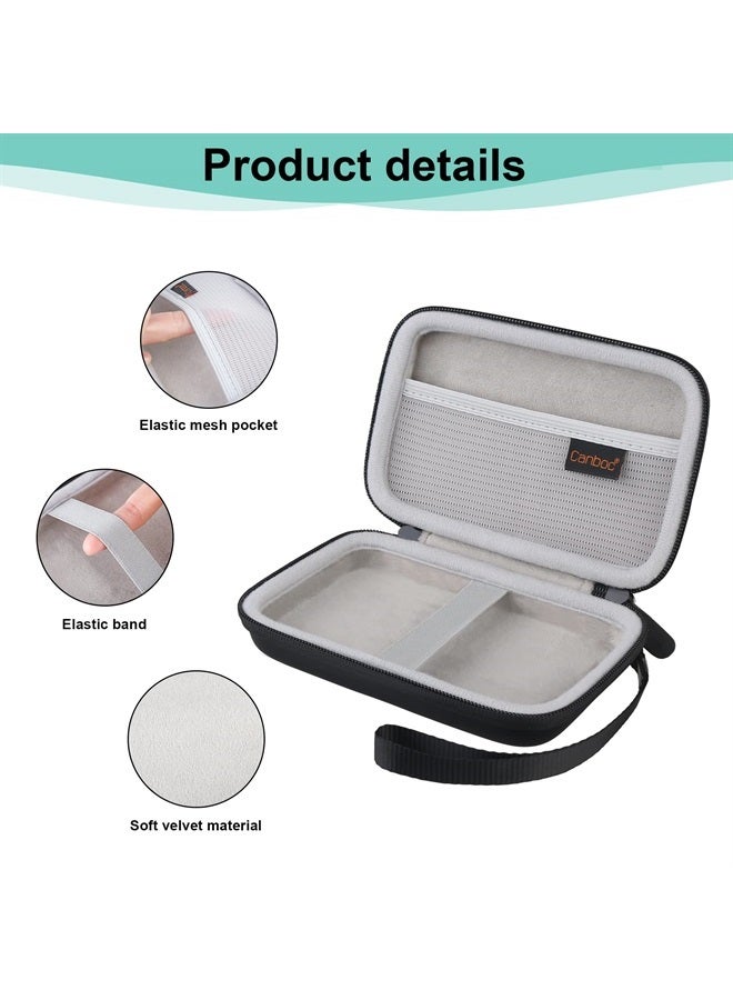 Carrying Case for HP Sprocket Portable 2x3 Instant Photo Printer, KODAK Step Wireless Mobile Photo Printer, Lifeprint 2x3 Photo Printer, Mesh Bag fit Photo Paper USB Cable, Black