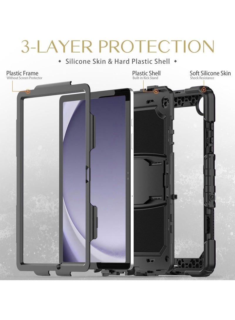 general Kids Case Compatible with Samsung Galaxy Tab A9 Plus 2023 SM-X210/X216/X218 11inch, Heavy Duty Protective 3-in-1 Shatter-Resistant Shell with Bracket and Shoulder Strap - Image 4