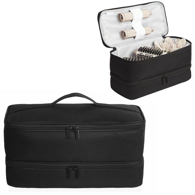 GENCAM Double-Layer Carrying Case for Shark Flexstyle, Travel Case for Shark 430/440 Flex Style, Portable Storage Bag for Shark Flexstyle/Dyson Airwrap Styler and Attachments (Black Patent Pending) - Image 1