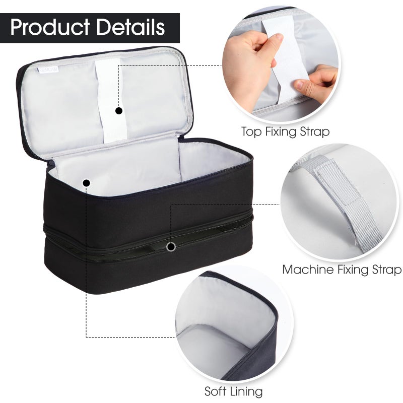 GENCAM Double-Layer Carrying Case for Shark Flexstyle, Travel Case for Shark 430/440 Flex Style, Portable Storage Bag for Shark Flexstyle/Dyson Airwrap Styler and Attachments (Black Patent Pending) - Image 5
