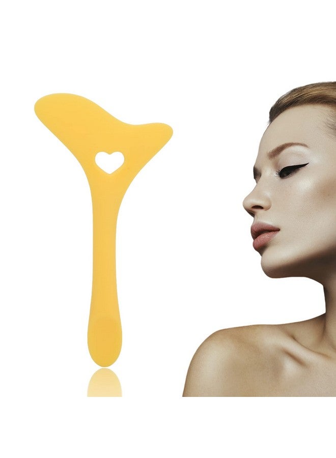 Betued Eyeliner Stencil Eyeliner Tool Eyeliner Guide Silicone Eyeliner Stencils Wing Tips Eyebrow Pencil Stencil Reusable Lazy Quick Eye Makeup Tool Aid Makeup Applicator Tool For Makeup Artist(Yellow) - Image 2