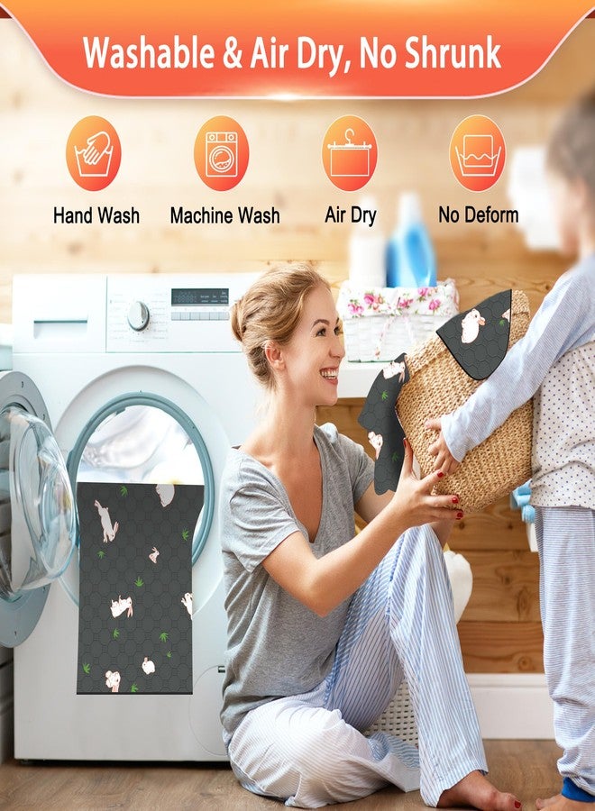 MODESLAB بطانة قفص خنازير غينيا من MODESLAB، فراش قابل لإعادة الاستخدام لخنازير غينيا، وسادات ماصة قابلة للغسل للتبول للكلاب والقطط والأرانب والشنشيلة والهامستر، مانعة للتسرب ومضادة للانزلاق (2، C&C 2*4، 24 بوصة × 47 بوصة) - Image 5