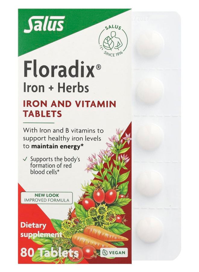 Floradix - Floradix® Iron + Vitamin 80 Tablets - Image 1