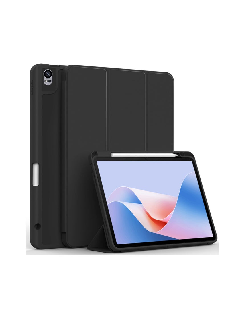 Case for Huawei MatePad 12 X/Air 12 2024 Case 12 Inch Protective Leather PC+PU Smart Cover (Black) - Image 1