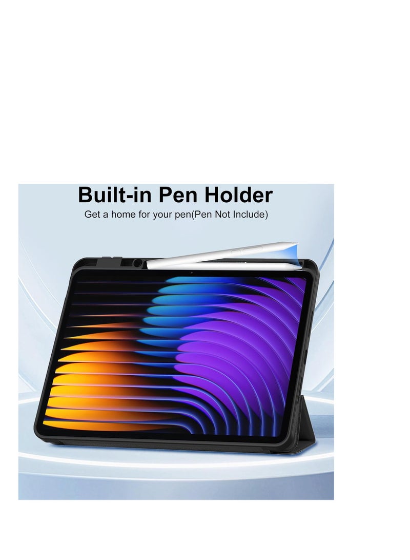Case for Huawei MatePad 12 X/Air 12 2024 Case 12 Inch Protective Leather PC+PU Smart Cover (Black) - Image 4