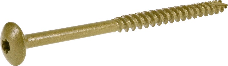 Power Pro 47878 Lag Screws 516 x 5 Star Drive Construction Lag Screws Rust Resistant Ceramic Coated Bronze 5lb Tub 75 pcs